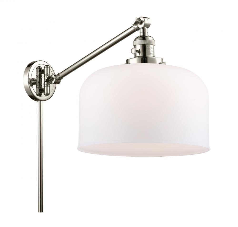 Bell - 1 Light - 12 inch - Polished Nickel -Adjustable Swing Arm