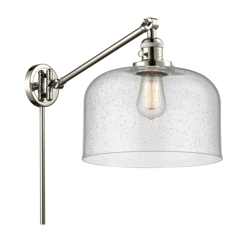 Bell - 1 Light - 12 inch - Polished Nickel -Adjustable Swing Arm