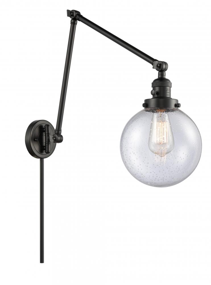 Beacon - 1 Light - 8 inch - Matte Black -Adjustable Swing Arm