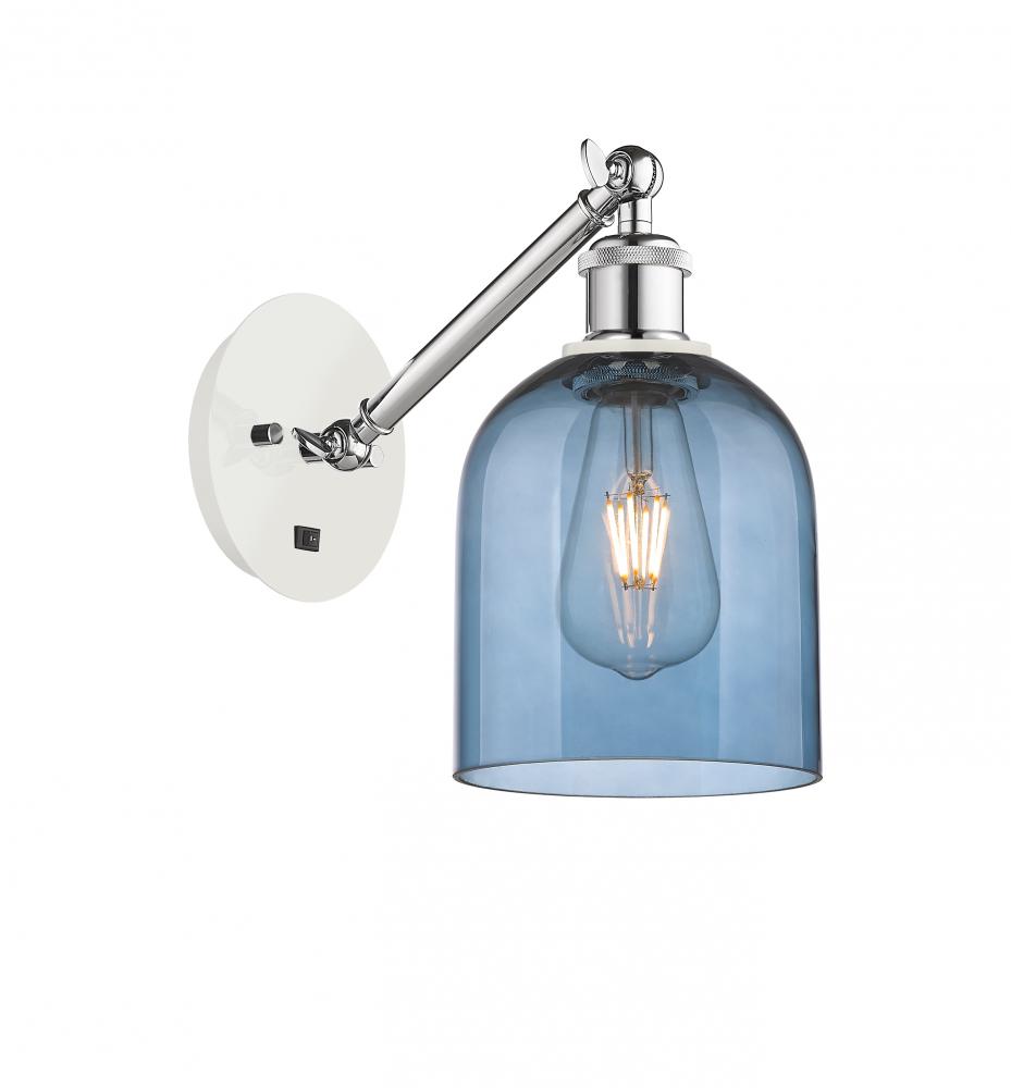 Bella - 1 Light - 6 inch - White Polished Chrome - Adjustable Sconce