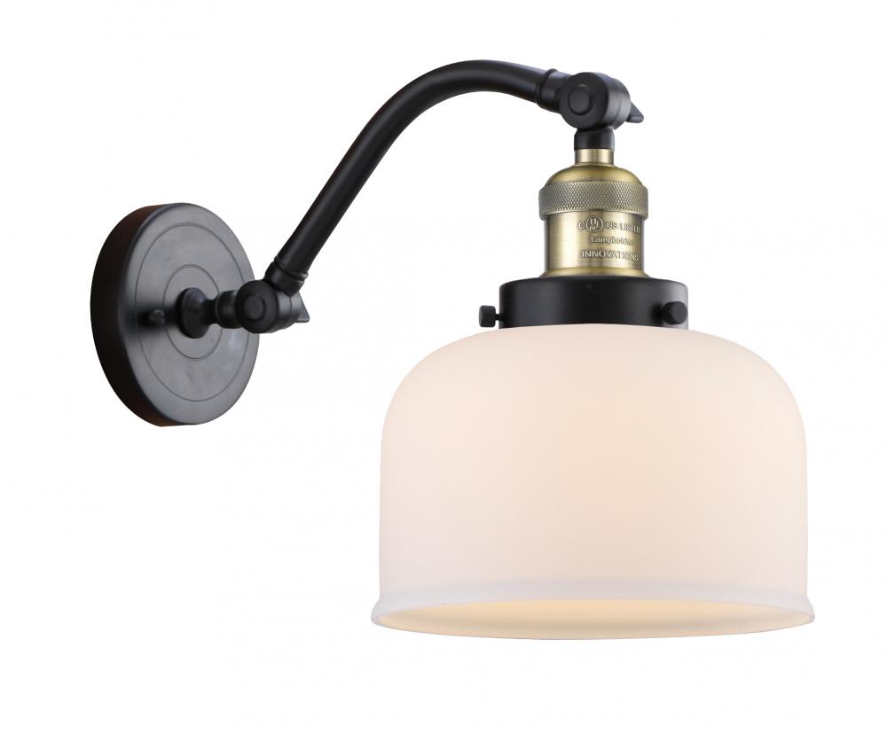 Bell - 1 Light - 8 inch - Black Antique Brass - Adjustable Sconce