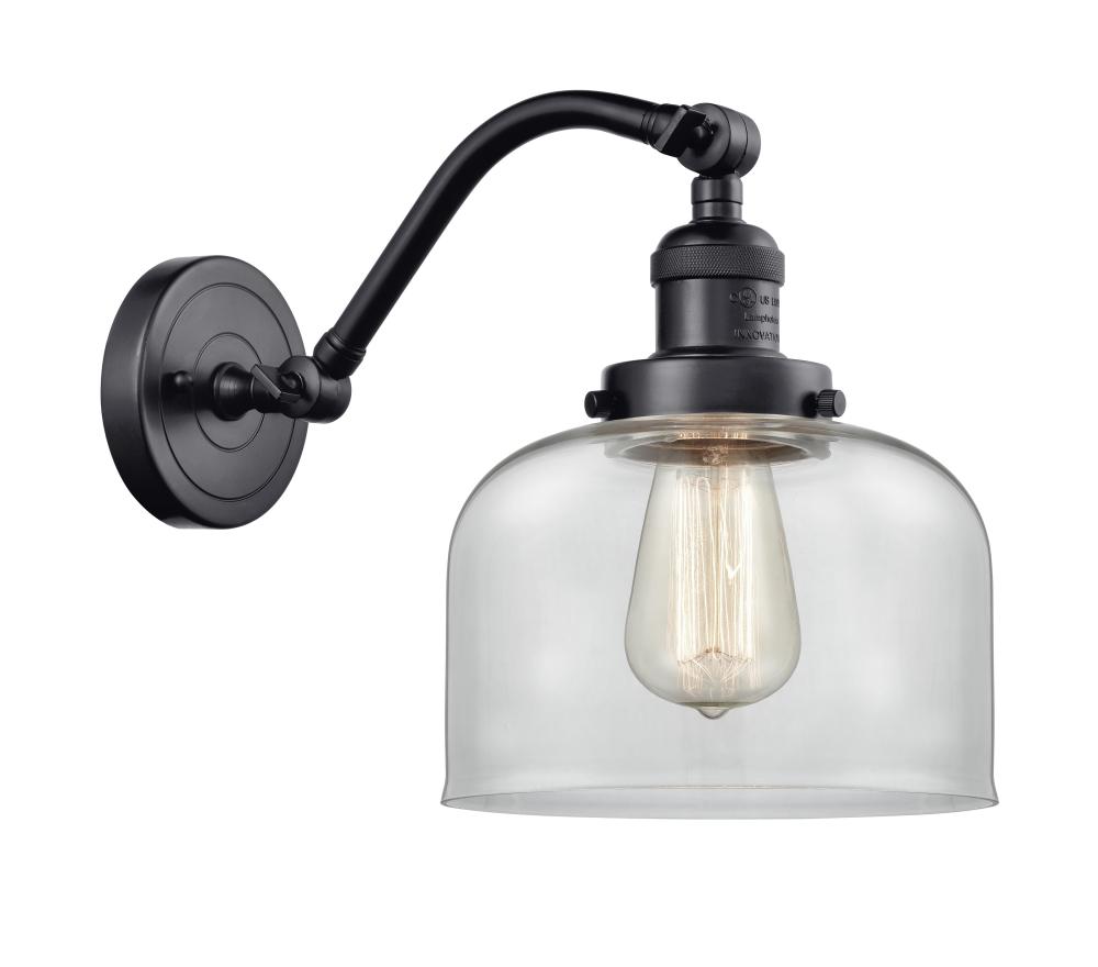 Bell - 1 Light - 8 inch - Matte Black - Adjustable Sconce