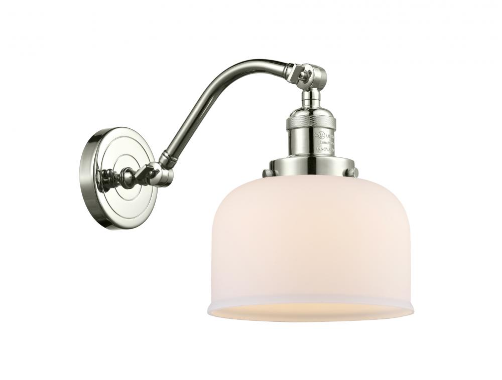 Bell - 1 Light - 8 inch - Polished Nickel - Adjustable Sconce
