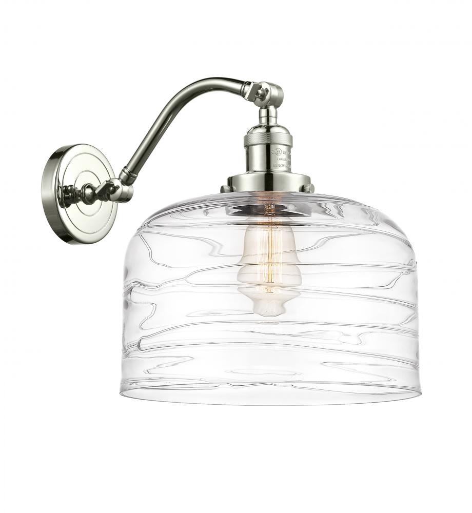 Bell - 1 Light - 12 inch - Polished Nickel - Adjustable Sconce