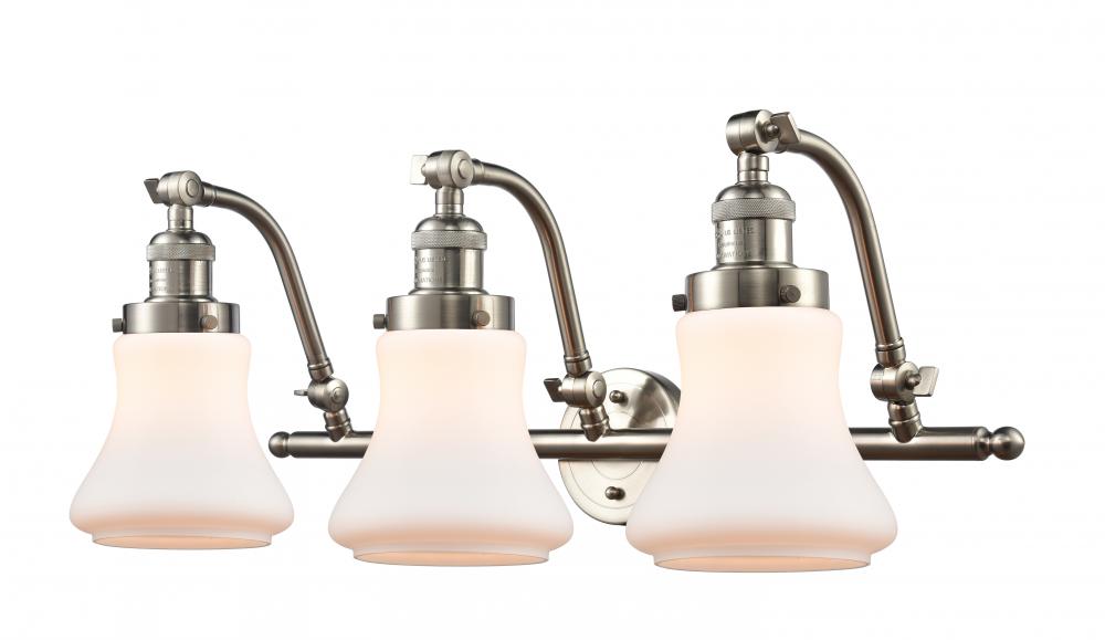 Bellmont - 3 Light - 28 inch - Brushed Satin Nickel - Adjustable Bath Vanity Light