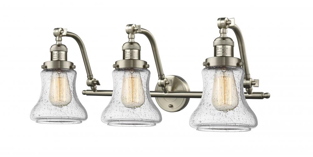 Bellmont - 3 Light - 28 inch - Brushed Satin Nickel - Adjustable Bath Vanity Light