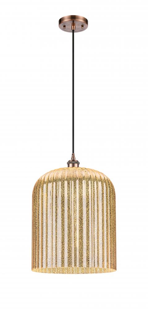 Bridal Veil - 1 Light - 5 inch - Antique Copper - Cord hung - Mini Pendant