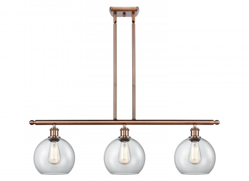 Athens - 3 Light - 36 inch - Antique Copper - Cord hung - Island Light