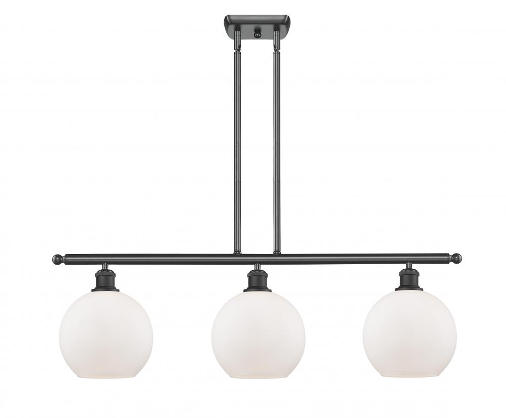 Athens - 3 Light - 36 inch - Matte Black - Cord hung - Island Light