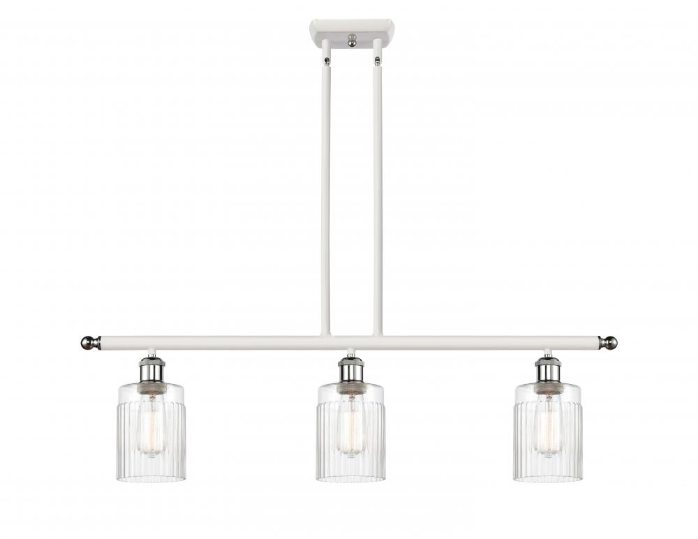 Hadley - 3 Light - 36 inch - White Polished Chrome - Cord hung - Island Light