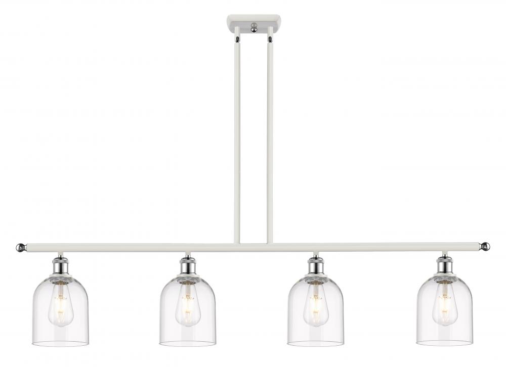 Bella - 4 Light - 48 inch - White Polished Chrome - Cord hung - Island Light