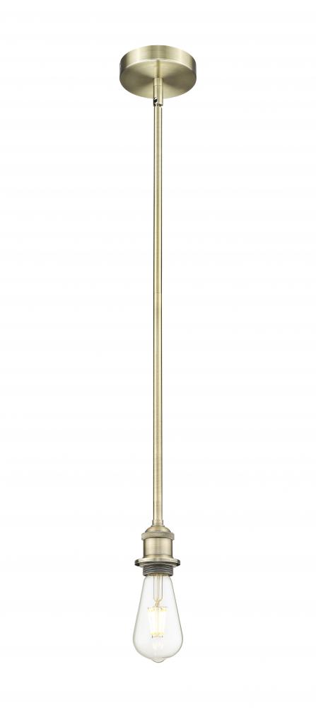 Edison - 1 Light - 9 inch - Polished Nickel - Cord hung - Mini Pendant