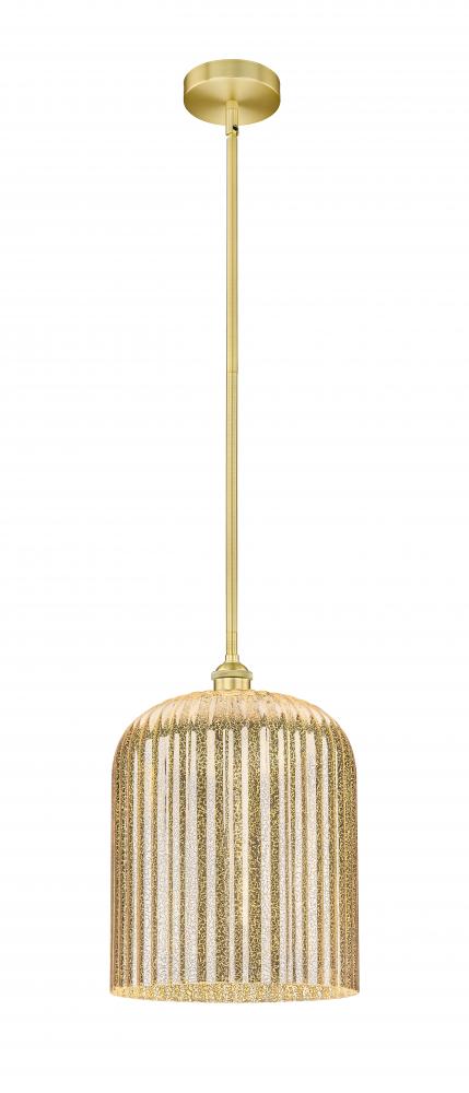 Bridal Veil - 1 Light - 5 inch - Satin Gold - Cord hung - Mini Pendant