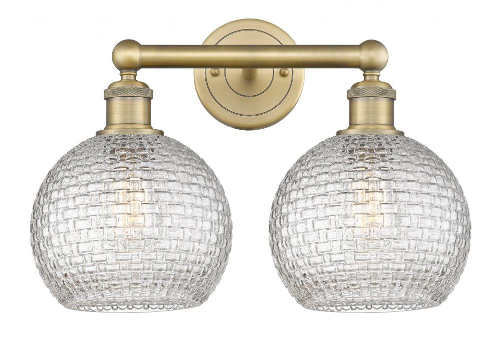 Athens - 2 Light - 17 inch - Brushed Brass - Bath Vanity Light
