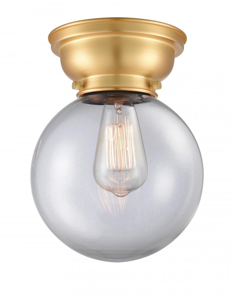 Beacon - 1 Light - 8 inch - Satin Gold - Flush Mount