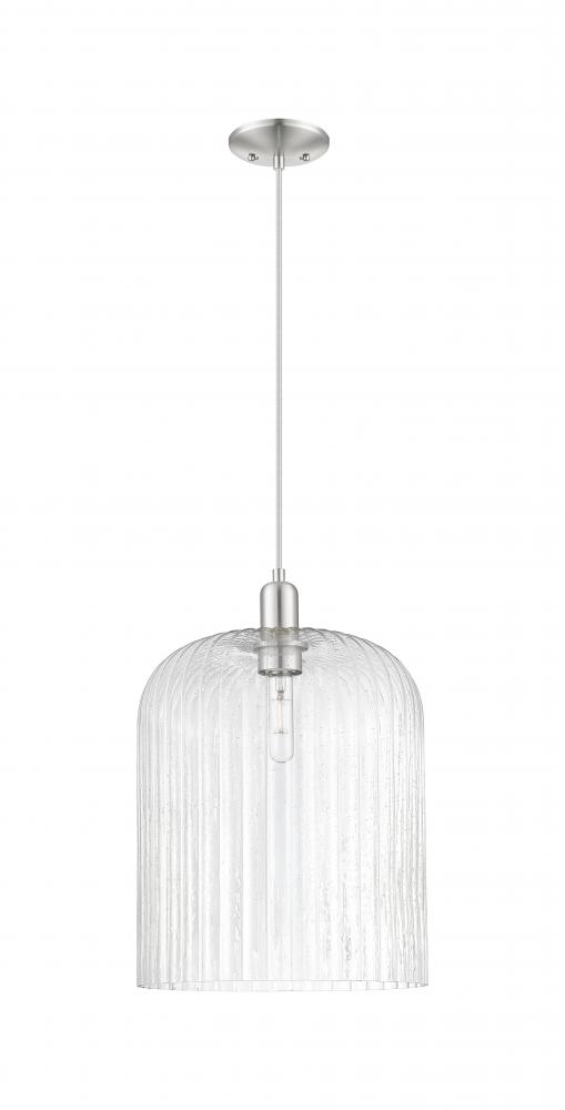 Bridal Veil - 1 Light - 12 inch - Brushed Satin Nickel - Cord hung - Mini Pendant