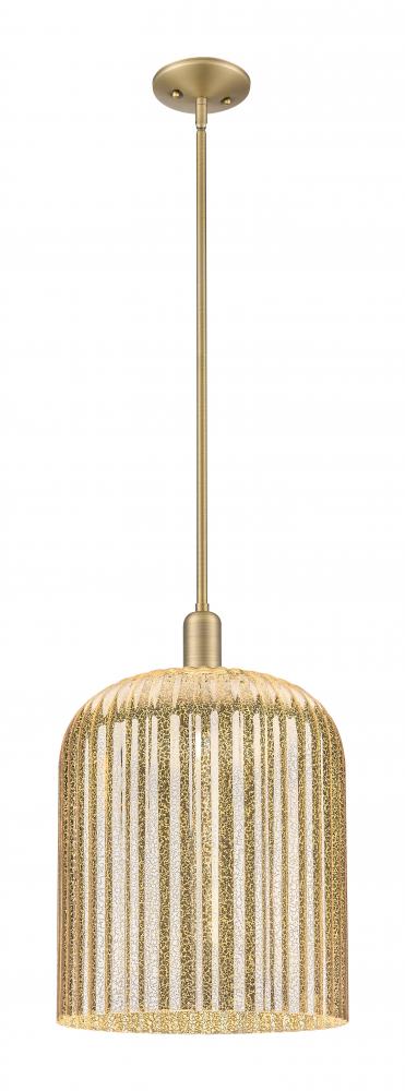 Bridal Veil - 1 Light - 12 inch - Brushed Brass - Mini Pendant