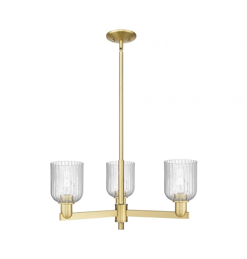 Bridal Veil - 3 Light - 18 inch - Satin Gold - Flush Mount