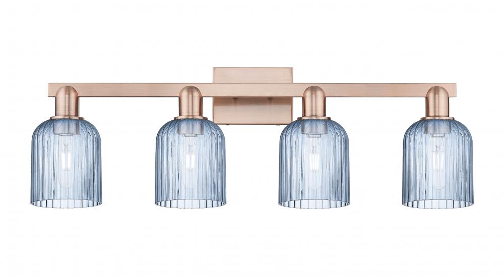 Bridal Veil - 4 Light - 36 inch - Antique Copper - Bath Vanity Light