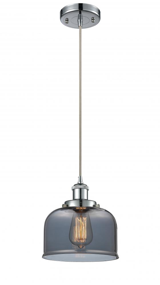 Bell - 1 Light - 8 inch - Polished Chrome - Cord hung - Mini Pendant