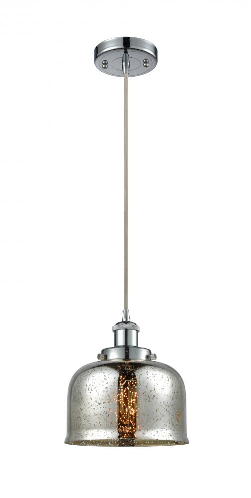 Bell - 1 Light - 8 inch - Polished Chrome - Cord hung - Mini Pendant