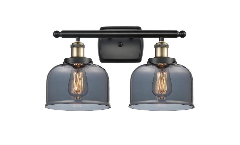 Bell - 2 Light - 18 inch - Black Antique Brass - Bath Vanity Light