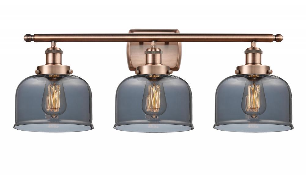 Bell - 3 Light - 28 inch - Antique Copper - Bath Vanity Light