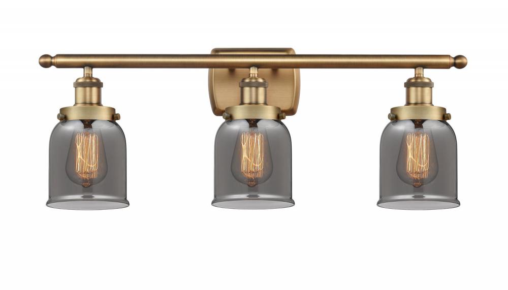 Bell - 3 Light - 26 inch - Brushed Brass - Bath Vanity Light