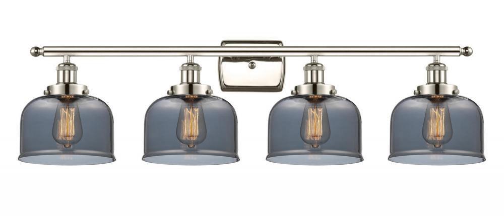 Bell - 4 Light - 38 inch - Polished Nickel - Bath Vanity Light