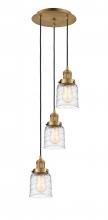 Innovations Lighting 113F-3P-BB-G513 - Bell - 3 Light - 12 inch - Brushed Brass - Cord hung - Multi Pendant