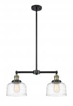 Innovations Lighting 209-BAB-G713 - Bell - 2 Light - 21 inch - Black Antique Brass - Stem Hung - Island Light