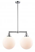 Innovations Lighting 209-PC-G201-12 - Beacon - 2 Light - 27 inch - Polished Chrome - Stem Hung - Island Light
