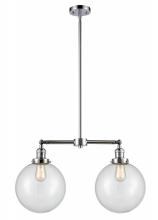 Innovations Lighting 209-PC-G202-10 - Beacon - 2 Light - 25 inch - Polished Chrome - Stem Hung - Island Light