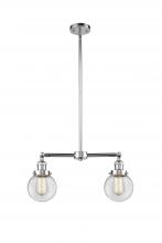 Innovations Lighting 209-PC-G202-6 - Beacon - 2 Light - 23 inch - Polished Chrome - Stem Hung - Island Light