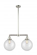 Innovations Lighting 209-PN-G202-10 - Beacon - 2 Light - 25 inch - Polished Nickel - Stem Hung - Island Light