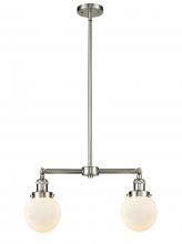 Innovations Lighting 209-SN-G201-6 - Beacon - 2 Light - 23 inch - Brushed Satin Nickel - Stem Hung - Island Light