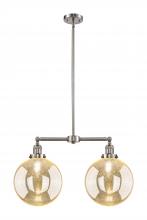 Innovations Lighting 209-SN-G208-10 - Beacon - 2 Light - 25 inch - Brushed Satin Nickel - Stem Hung - Island Light