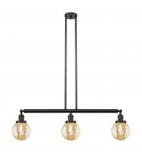 Innovations Lighting 213-OB-G208-6 - Beacon - 3 Light - 39 inch - Oil Rubbed Bronze - Stem Hung - Island Light