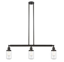 Innovations Lighting 213-OB-G312 - Dover - 3 Light - 37 inch - Oil Rubbed Bronze - Stem Hung - Adjustable Island Light