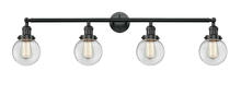 Innovations Lighting 215-BK-G202-6 - Beacon - 4 Light - 42 inch - Matte Black - Bath Vanity Light