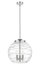 Innovations Lighting 221-3S-PC-G1213-16 - Athens Deco Swirl - 3 Light - 16 inch - Polished Chrome - Cord hung - Pendant