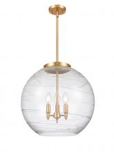 Innovations Lighting 221-3S-SG-G1213-18 - Athens Deco Swirl - 3 Light - 18 inch - Satin Gold - Cord hung - Pendant