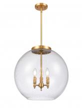 Innovations Lighting 221-3S-SG-G124-18 - Athens - 3 Light - 18 inch - Satin Gold - Cord hung - Pendant