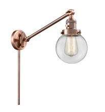 Innovations Lighting 237-AC-G202-6 - Beacon - 1 Light - 6 inch - Antique Copper -Adjustable Swing Arm