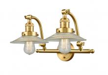 Innovations Lighting 515-2W-SG-G2 - Halophane - 2 Light - 18 inch - Satin Gold - Bath Vanity Light