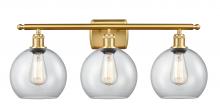 Innovations Lighting 516-3W-SG-G122-8 - Athens - 3 Light - 28 inch - Satin Gold - Bath Vanity Light