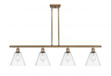 Innovations Lighting 516-4I-BB-GBC-82 - Berkshire - 4 Light - 48 inch - Brushed Brass - Cord hung - Island Light