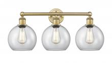 Innovations Lighting 616-3W-BB-G122-8 - Athens - 3 Light - 26 inch - Brushed Brass - Bath Vanity Light