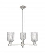 Innovations Lighting 716-3CR-SN-G559-5CL - Bridal Veil - 3 Light - 18 inch - Satin Nickel - Flush Mount