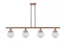 Innovations Lighting 916-4I-AC-G202-6 - Beacon - 4 Light - 48 inch - Antique Copper - Stem Hung - Island Light